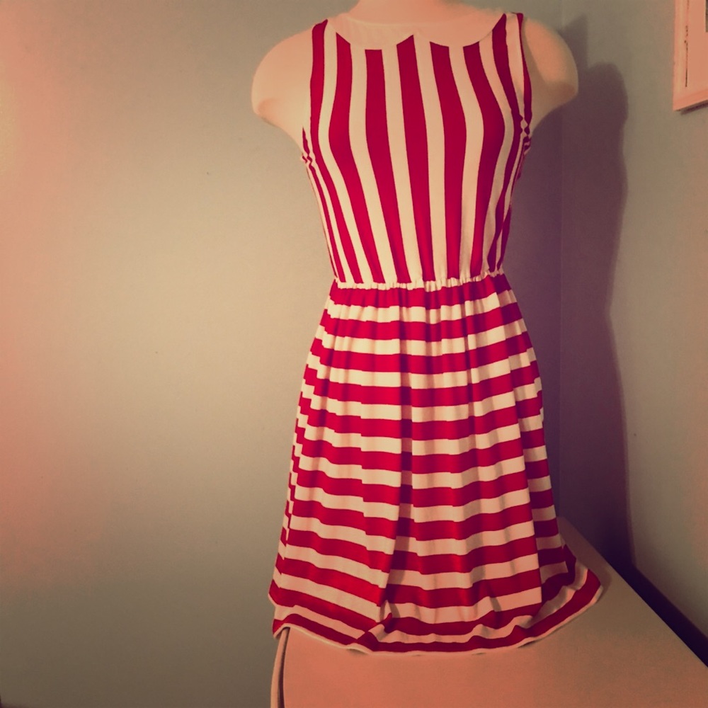 Red striped Dress